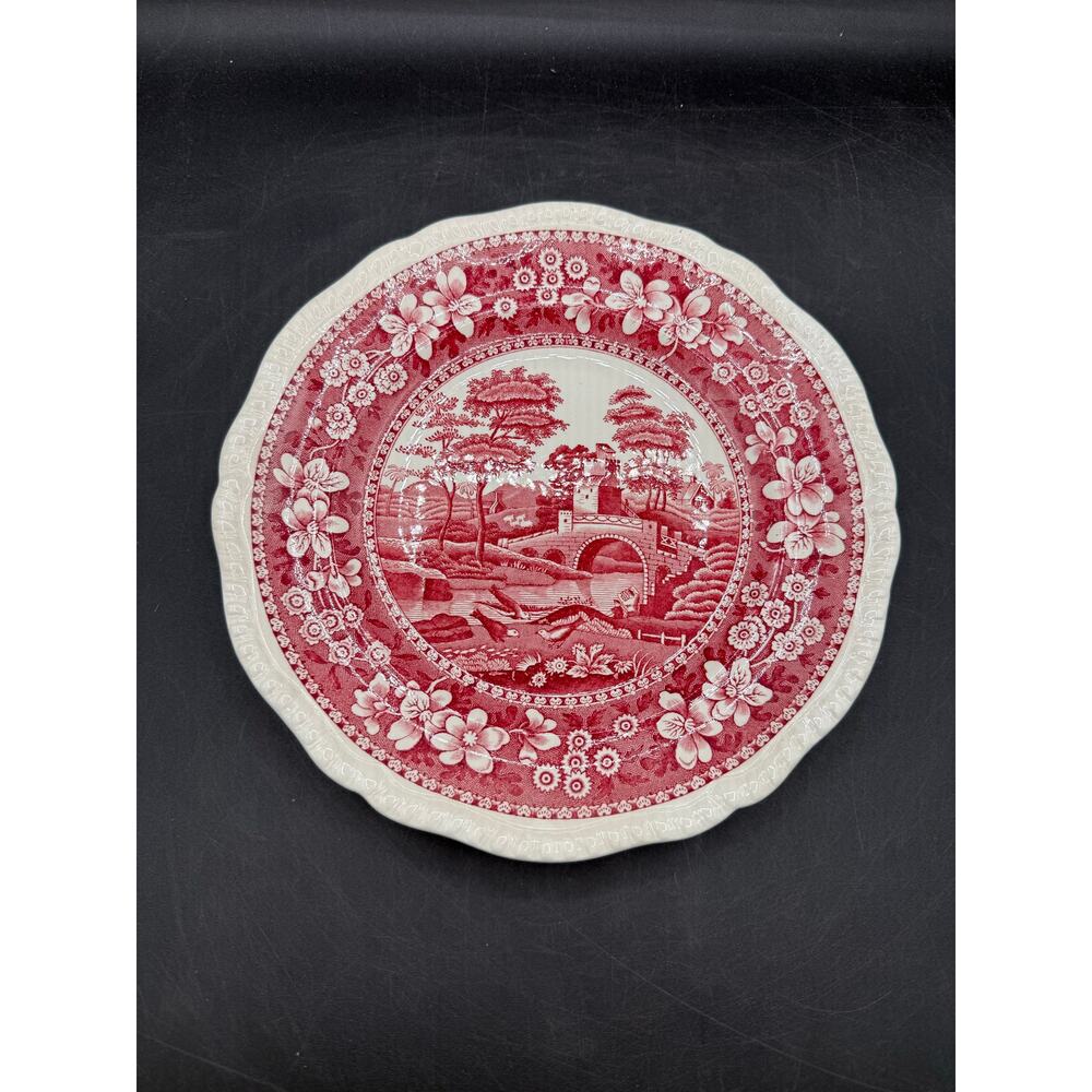 Vintage Copeland Spode Tower Pink Luncheon Plate- 9.375"-Eng Porcelain